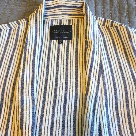 Sanctuary Striped Open Jacket Size Large EUC - Picture 9 of 9
